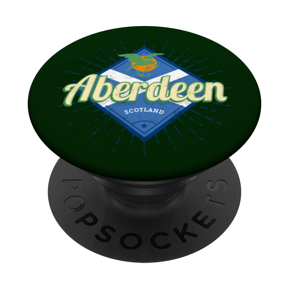 Aberdeen UK city of Scotland retro flag vintage souvenir PopSockets Swappable PopGrip