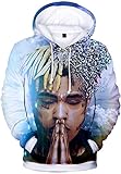 Bettydom Unisex Hoodies Rapper RIP Xxxtentacion Hip Hop Pullover 3D Printed Long Sleeve Sweatshirt(S(Tag M),Pray)