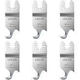 LEILUO 6Pcs Oscillating Tool Hook Blade, Multi Tool Hook Knife Blade Set | Cardboard Carpet Shingle Cutting, Multitool Hook Blades, Fits DeWalt, Makita, Milwaukee, Ryobi &amp; More
