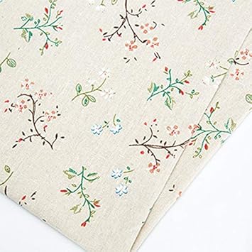 Amazon The Metre Sheicon コットンリネンブレンド生地 ヴィンテージ花柄テーブルクロス Diy素材 100x150cm 1 Metre Qinjon80 Sheicon テーブルクロス 通販