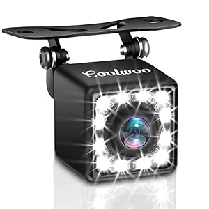 Image of Backup Camera, 175º Wide Angle Easy Install HD Rear View Back Up Waterproof Cam with 12 LED Nigh Vision Lights, for All Cars