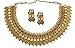 Traditional Style Beautiful Gold Tone Multi Stone Polki Necklace Set Partywear Indian Jewelry