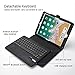 Vivefox iPad 9.7 Keyboard + Leather Case - 2018 iPad Folio Stand Cover, Detachable Keyboard Case with Pencil Holder, Auto Wake/Sleep Compatible Apple iPad 2018/2017, iPad Pro 9.7, iPad Air 2, (Black)
