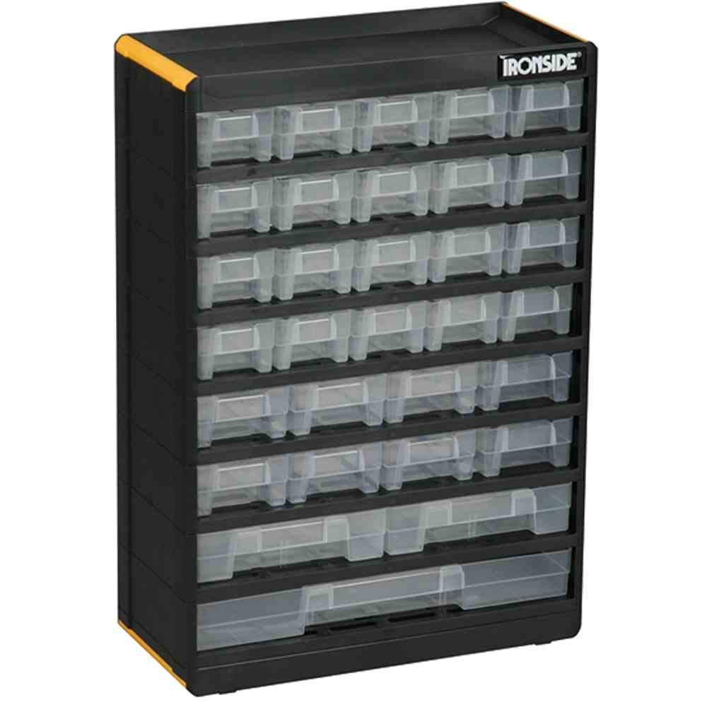 Ironside 191211 300 x 135 x 430 mm Tool Box with 31 Drawers - Multi-Colour