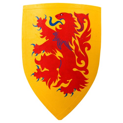 Armor Venue Wooden Crusader Lion Shield - Yellow - One Size Fit Most Armour