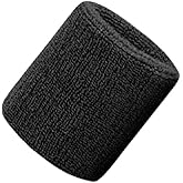 Wrist Bands - 3 Inch Sports Wristband, Soft Cotton Sweatband for Men & Women, Moisture-Wicking, Stretch Fit Arm Band for Gym, Basketball, Tennis, & Fitness Training. Comfortable & Washable. (1 Piece).