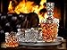 5-Piece Diamond Cut Whiskey Decanter Set. 4 Glasses and Scotch Decanter with Stopper - Unique Elegant Dishwasher Safe Glass Liquor Bourbon Decanter Ultra-Clarity Glassware by Ashcroft