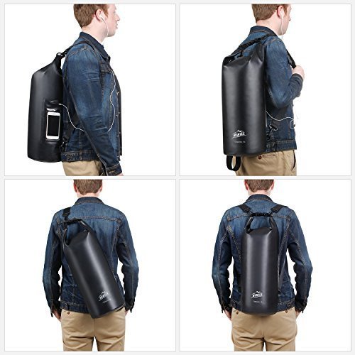 HiHiLL Sacs Etanches pour Activités de Plein Air et Sports Aquatiques Camping avec Une Pochette Etanche Téléphone, 15L