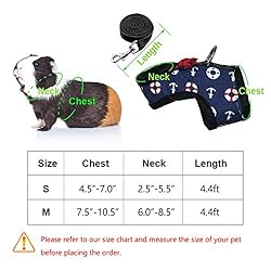 Rypet Guinea Pig Harness and Leash - Soft Mesh