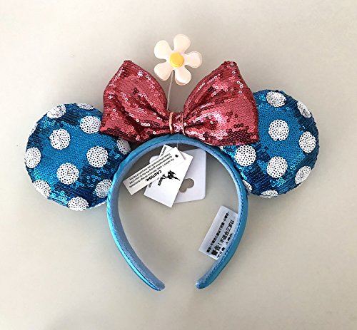 Mouse Ear Hair Clip Ons - Disney Parks Minnie Mouse Bow Flower