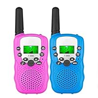 UPZHIJI Walkie Talkie for Kids, 22 Channel LCD Display , 3 Mile Range Kids Walkie Talkies,2Pack (Blue and Pink)