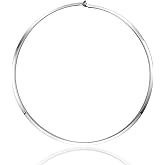 Carweilon Women's Statement Choker Necklace Polished Stainless Steel Round Choker Elegant Collar Jewelry