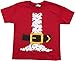 Ann Arbor T-shirt Co. Santa Claus Costume | Jumbo Print Novelty Christmas Holiday Humor Youth T-Shirt-Youth,S Red