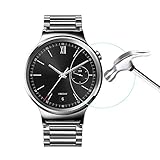 Huawei Watch Glass Screen Protector, [3-Pack] Kimilar Lifetime Warranty [Tempered Glass] 9H Hardness Screen Protectors for Huawei Watch, Ultra High Definition Invisible and Anti-Bubble Crystal Shield