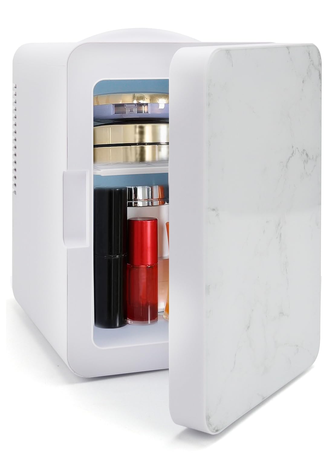 Living Enrichment Mini Fridge 4L Skincare Fridge, Cooler and Warmer Portable Small Refrigerator, AC DC 12V Powered, for Skin Care Drinks, Bedroom Office Travel Car, Birthday Gift