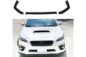 Neopaftu 3PCS Front Lip Compatible with Subaru WRX STI 2015-2020 Sedan CS-Style Front Bumper Lip Splitter Spoiler (Gloss Black)