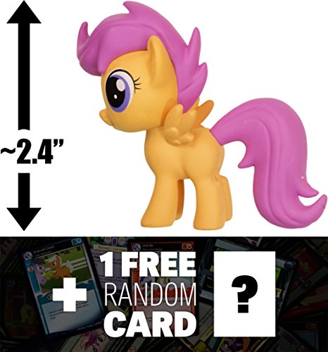 Scootaloo: ~2.4" My Little Pony x Funko Mystery Minis Mini-Figure Series #3 + 1 FREE Official My Little Pony Trading Card Bundle
