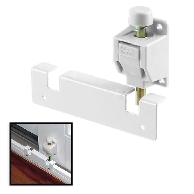 HeavyDuty Sliding Door Foot Bolt Lock Spring Action Amazon.co.uk DIY