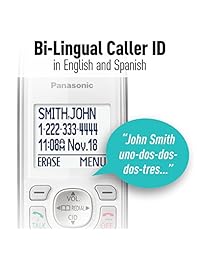 Panasonic Expandable teléfono inalámbrico con Call bloque y contestadora, Blanco