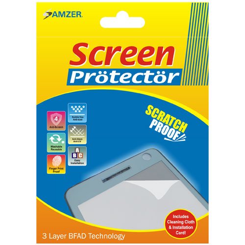 Amzer Super Clear Screen Protector with Cleaning Cloth for Samsung Eternity A867