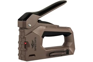 Spec Ops Tools Heavy Duty Staple Gun, 1/4" - 9/16" Staples, 18-Gauge Brads, Reduced Effort