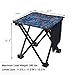 MEHO Folding Camping Stool Small Portable Camp Chair for Fishing Hiking Gardening Beach with Carry Bag