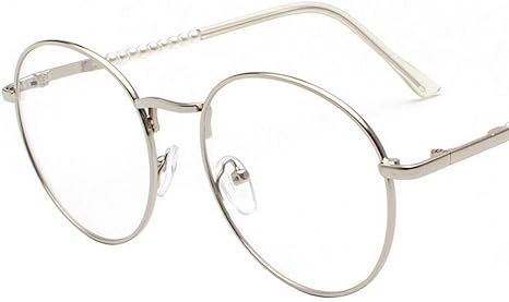 Amazon Co Jp 眼鏡 女性のファッションラウンドメガネフレームフラットメガネ パール装飾メガネ脚 ガラスアクセサリー Color Silver ホーム キッチン Amazon Co Jp 眼鏡 女性のファッションラウンドメガネフレームフラットメガネ パール装飾メガネ脚 ガラスアクセサリー Color Silver ホーム キッチン