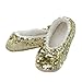 snoozies! Ballerina Bling Jewel Tone Metallic Shine Womens Cozy Slippers
