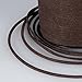 BEADNOVA 3mm Faux Suede Cord Flat Leather Cord 100 Yards Roll Spool for Necklace Bracelet Jewelry Making, Dark Brown