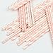 ZOOYOO Paper Straw 100pc For Parties,Birthdays,Weddings,Baby Showers And Celebrations (Pink)