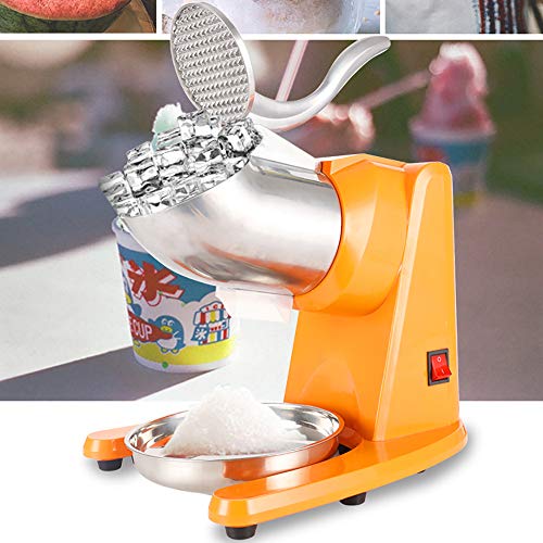 XUMI Elektrische Eiscrusher, 95kg/h Edelstahl Eisbrecher Doppelklinge Smoothie Slush Block Brechen Maker Schnee Kegel… – Bild 3