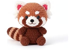 Adorable Red Panda Crochet Beginner Kit for Adults | Easy DIY Handicraft Gift for Adults | Comes with Step-by-Step Video Tuto
