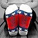 Gone For a Run Inspirational Athletic Running Socks | Women's Woven Low Cut | We Run Free | Red/White/Blue