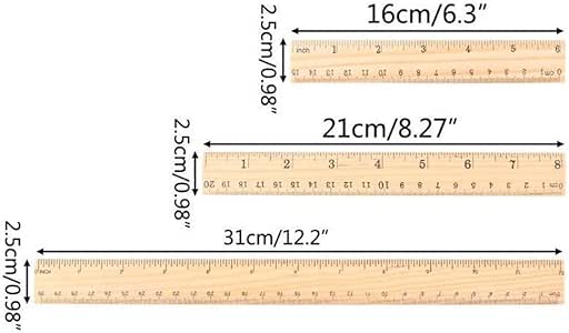 straight ruler 15cm 20cm 30cm wooden ruler metric rule