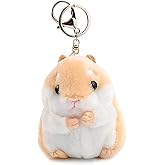 Khaki Hamster Keychain Charms Wallet Backpack Handbag Charms Automobile Trim Women's Key Rings and Keychains Automobile,Decorations,Car Keychain(This product is not suitable for children under 12)