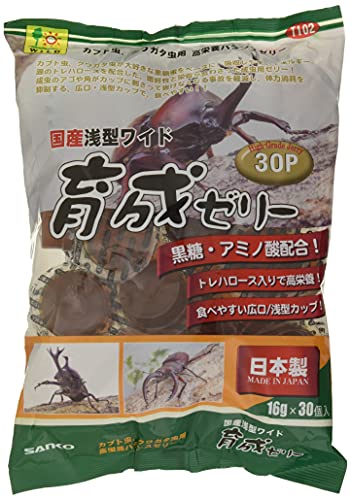 Sanko SANKO 国産 浅型ワイド育成ゼリー 30P 16グラム (x 30)