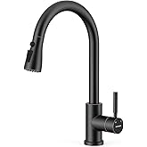 WEWE Kitchen Faucets with Pull Down Sprayer, Stainless Steel Single Handle 1 Hole for Family Kitchen Commercial Camper Laundry Rv Bar, Oil Rubbed Bronze