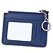 Slim RFID Blocking Card Wallet,Gazigo Minimalist Leather Credit Cards Holder with ID Window and Keychain (Slim RFID Blocking Card Wallet Blue, One_Size)