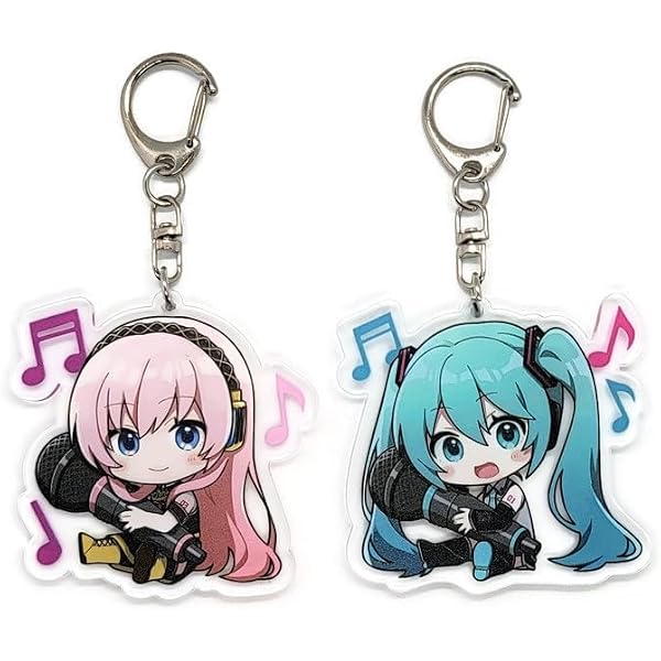 7 Porte-Clés Miku Chibi HatsuneSekai - Figurine Acrylique Pendentif Miku Pour Sac Et Clés