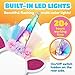 LED Unicorn Headband 2 Piece Set for Toddlers, Children, Teens, And Adults For Party. Decorative Floral Headpiece Long Lasting Flashing Lights. Glow In The Dark With On/Off Switch.