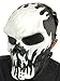 Everlife Shop CS Protective Mask Halloween Airsoft Paintball Tactical Full Face Masquerade Skull Skeleton Mask (Black/White)