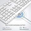 iClever-Wireless-Keyboard-Rechargeable-Wireless-Keyboard-Ergonomic-Full-Size-Design-with-Number-Pad-24G-Stable-Connection-Slim-White-Keyboard-for-Windows-Mac-OS-Computer iClever 2.4G Wireless Keyboard - Rechargeable Wireless Keyboard Full Size Design with Number Pad, 2.4G Stable Connection…