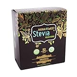 Green Powder 100% Organic Stevia Box of 50 Sachets Sachets (300 mg ea)
