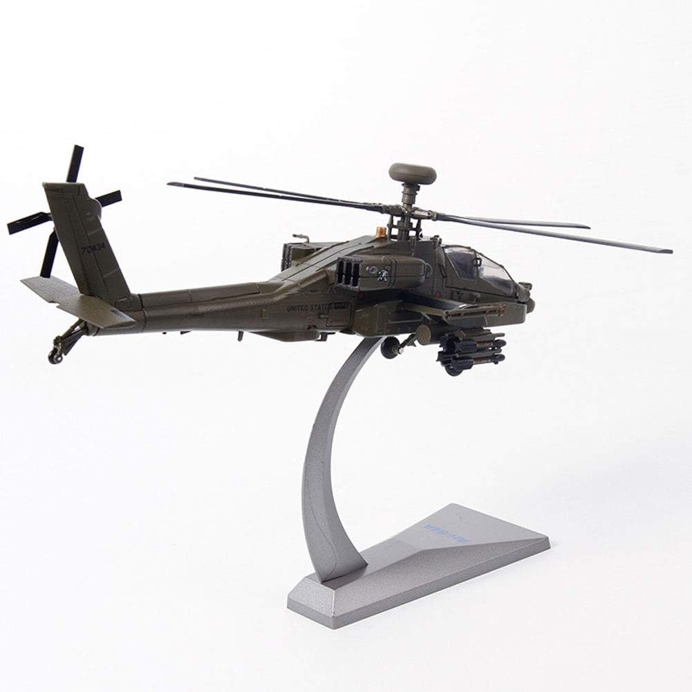 Gn shop Aircraft Model Kit, Ah-64a Apache Attack Helicopter 1:72 Alloy Military Finished Decoration
