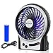 efluky 3 Speeds Mini Desk Fan, Rechargeable Battery Operated Fan with LED Light and 2200mAh Battery, Portable USB Fan Quiet for Home, Office, Travel, Camping, Outdoor, Indoor Fan, 4.9-Inch, Black primary