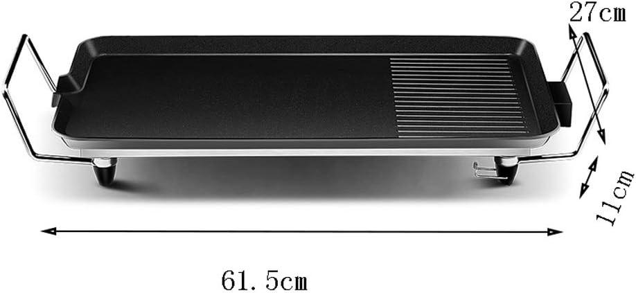 review JU FU BBQ Barbecue Grill, Electric Grill, Household Indoor Frying and Grilling Machine, Electric Grill, Electric Grill, 61.5x27x11cm @@ (Color : Black)