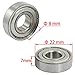 608ZZ 8 x 22 x 7 mm Deep Groove Ball Bearing, 20 Pcs Double Metal Shielded, Fit for Skateboard Bearings, 3D Printer RepRap Wheel, Longboard, Roller Skates, Inline Skates, Scooters etc. (Pack of 20)