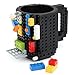 Build-on Brick Mug DIY Coffee Mug Tea Cup Carton Building Blocks Toys, Unique Birthday or Christmas Gift for Children and Adults (1 Pack Bricks)