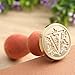 Mingting Wax Seal Stamp Kit,Mingting Classical Old-Fashioned Antique Wax Stamp Seal Kit Initial Letters Alphabet Set Gift Box with Vintage Wooden Handle and Brass Color Head(V)
