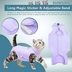 SUNFURA Cat Recovery Suit, Cat Onesie for Cats